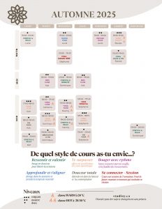 Horaire Automne 2025